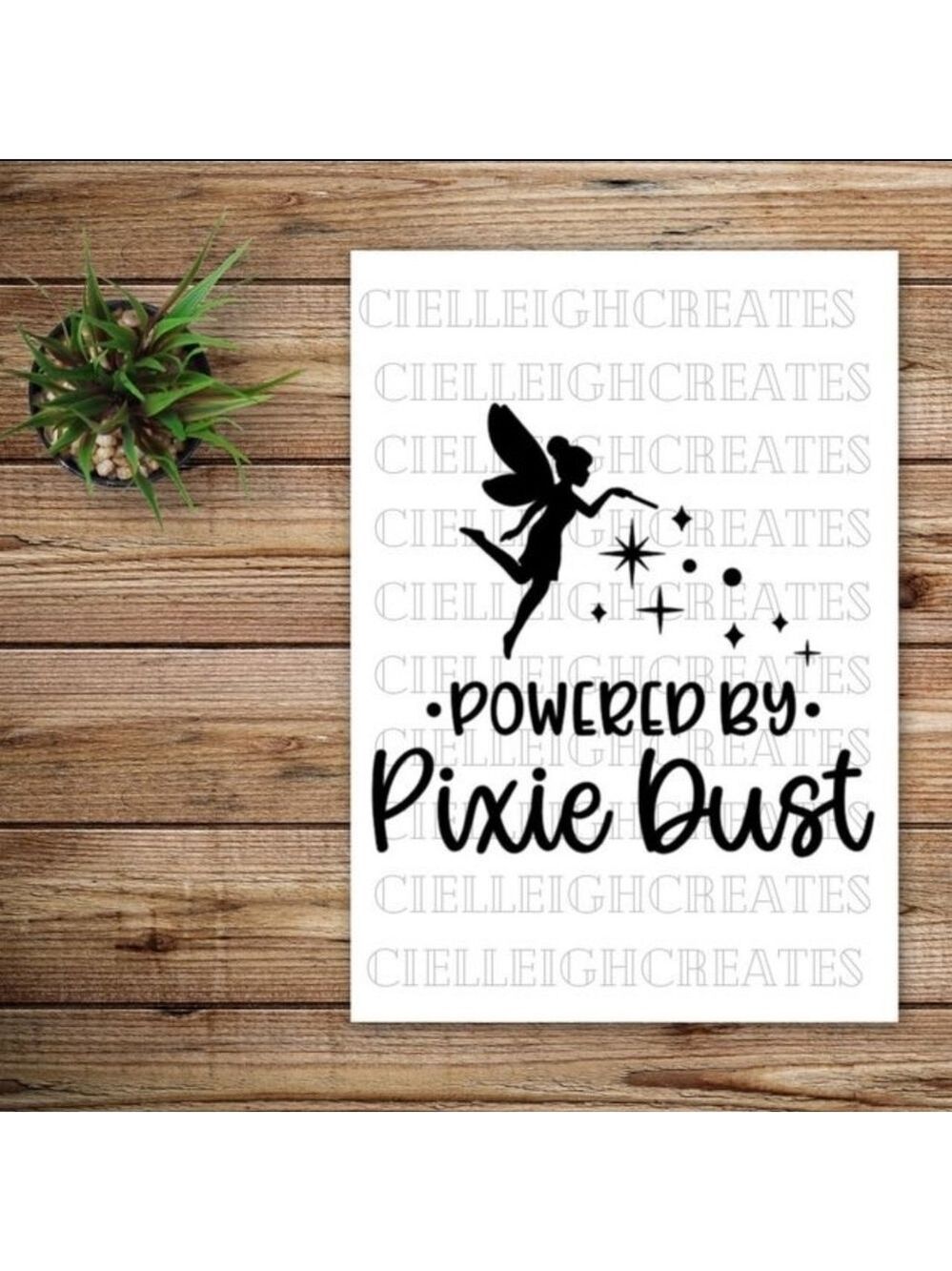 *2 for $20* Powered by Pixie Dust vinyl decal Sticker Handcrafted